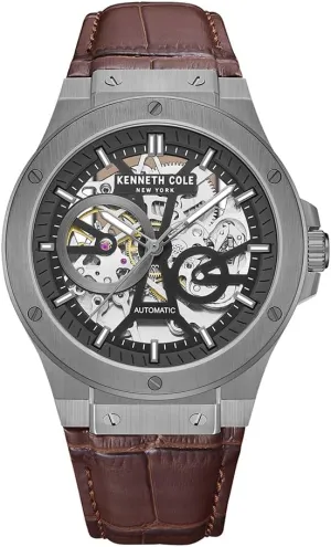 Design Analog Watch for Men Kenneth Cole New York Men's Watch - Luxury, Stainless Steel, Automatic Self-Winding, burrow tremulous husk symptom romantic clause Water-Resistant, Single Layer- Dial Type, Sleek 