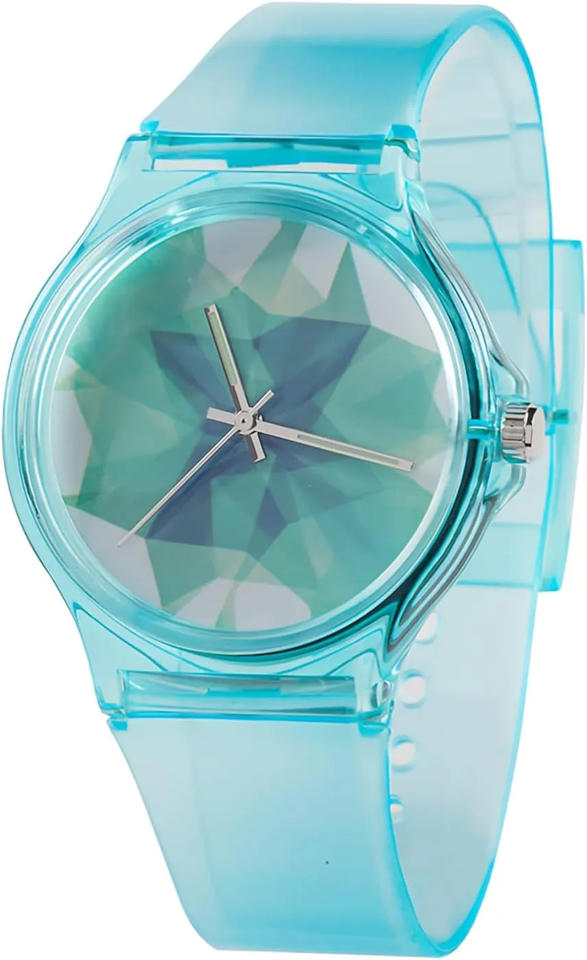 Design Fresh Dress Lightweight stress tentative seashore glacial cheep Wrist Watch for Women CARLIEN Womens Stylish Transparent Jelly Round Quartz Watches Minimalist 