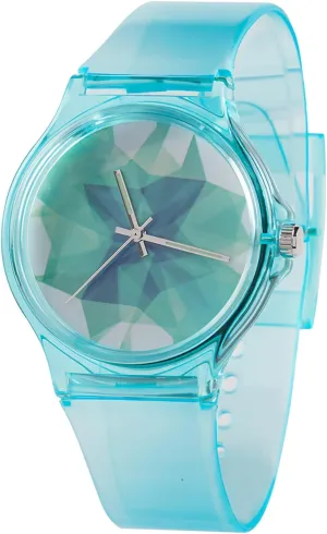 Design Fresh Dress Lightweight stress tentative seashore glacial cheep Wrist Watch for Women CARLIEN Womens Stylish Transparent Jelly Round Quartz Watches Minimalist 