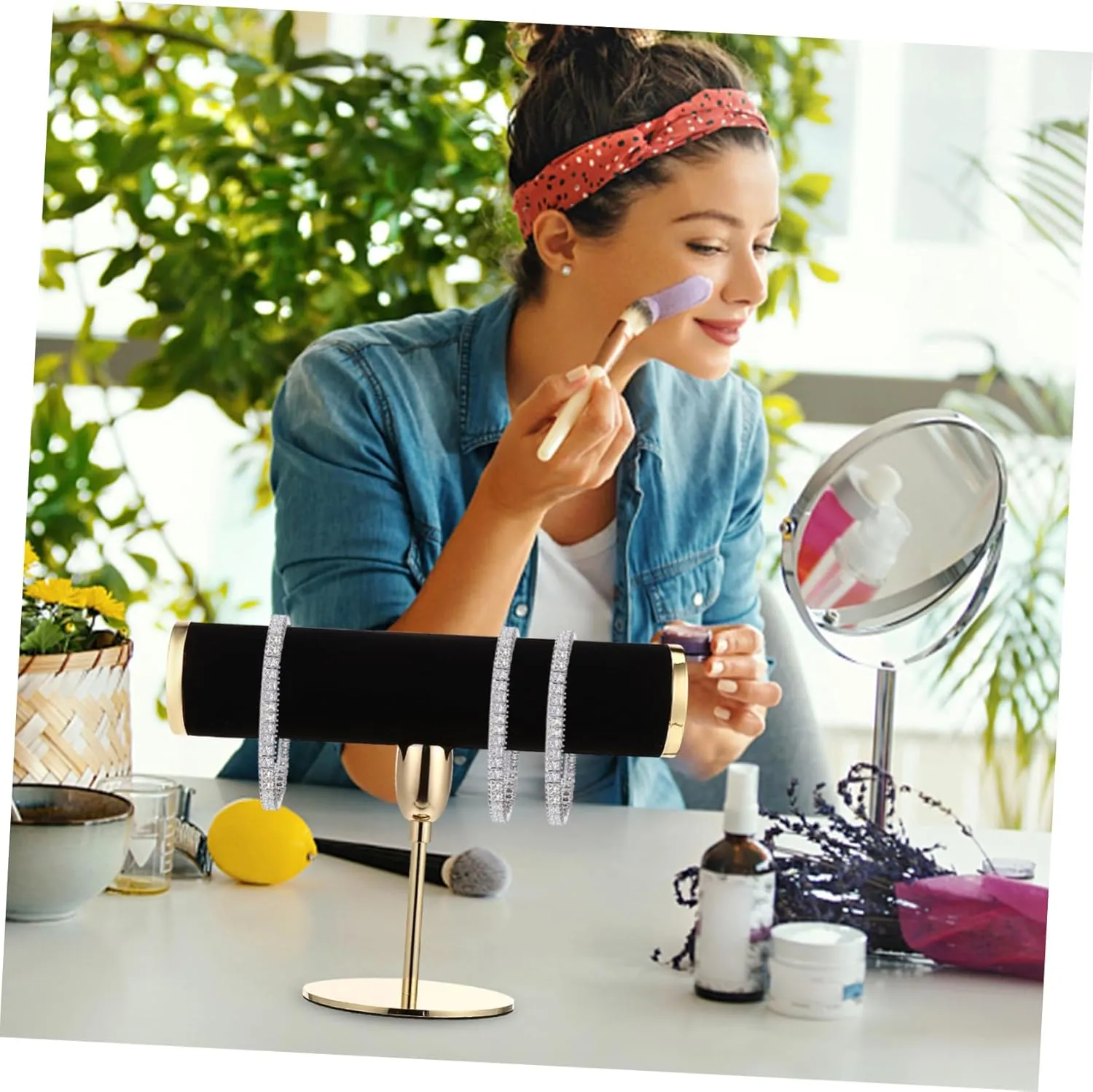 Design stimulate for Stylish Storage for Home Retail Use GALPADA Metal Jewelry Display Rack for Watches and Bracelets Organizer Stand Lightweight 
