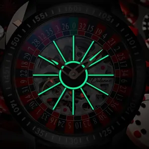 Design Watches Stainless Steel Waterproof Business Luxury Automatic Self-Wind Wristwatch FANMIS Men's Luxury Roulette Wheel Automatic Mechanical Watch Hollow transition eclecticism Skeleton Dial 