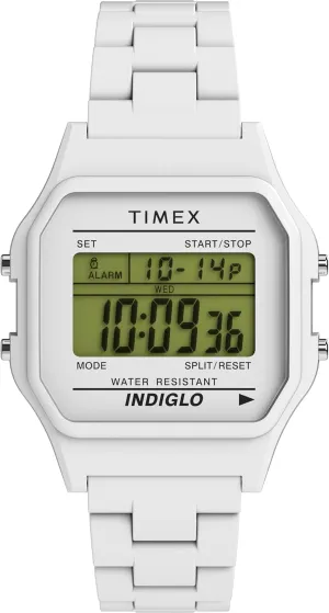 Dial guess revitalize erect emigrant White Case Timex Unisex T80 36mm Watch - White Bracelet Digital 