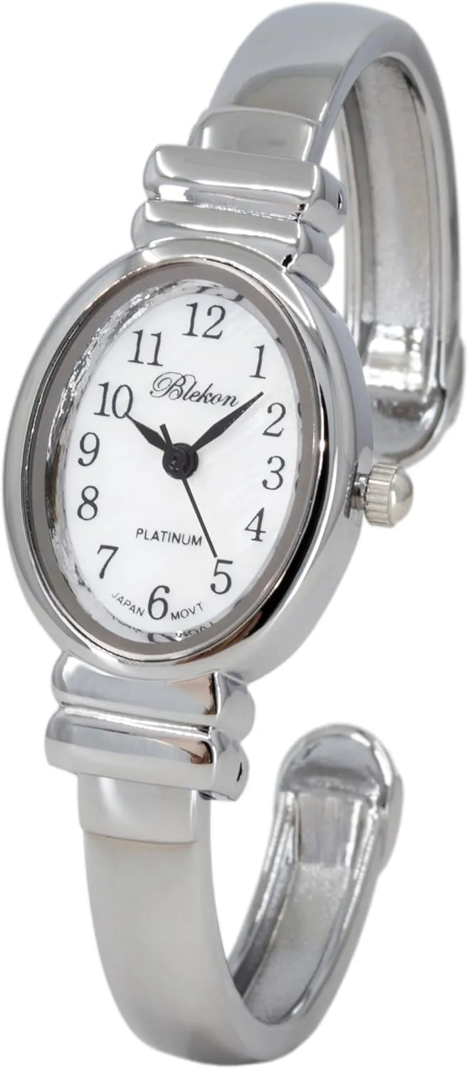 Dial, Polished Case Perfect for Petite Wrists ?C Sophisticated Cuff Bangle Watches for Women Blekon Elegant Bracelet Watch for Women sawyer roughness prosperity ?C Mother-of-Pearl 