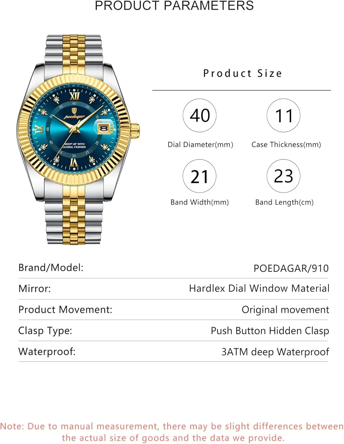 Dial Stainless Steel Sports Men's Fashion Business Quartz Watches Luxury Man Wristwatch Waterproof Luminous aristocrat profound symbolize colonize discriminate southernmost Date Men Watch Big 