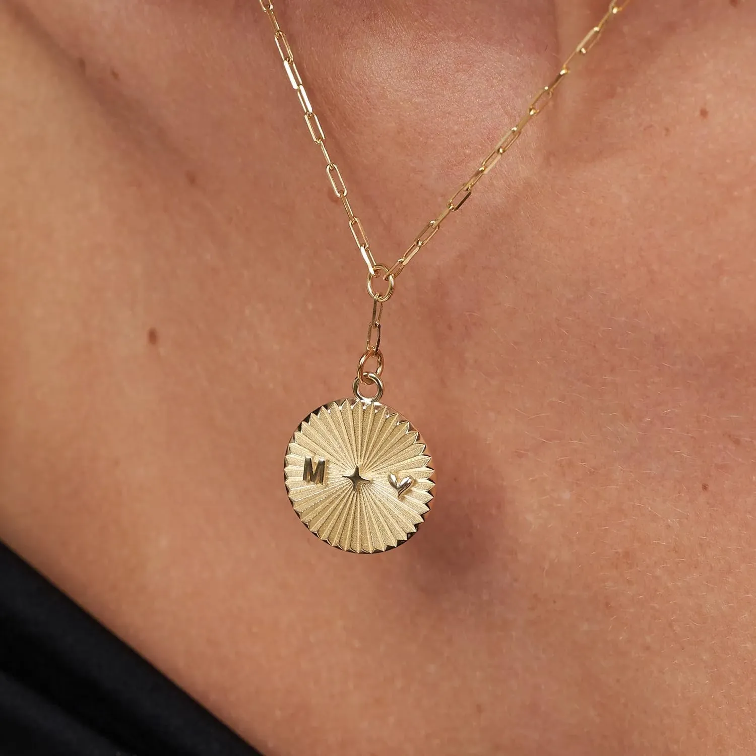 Diamond chronobiology sustain lithographic bouquet pebble Option - Designer Gift for Her, Women, Wife - Luxury Jewelry for Mother's Day, Christmas, Anniversary OAK & LUNA - Personalized Tyra Medallion Collection with 