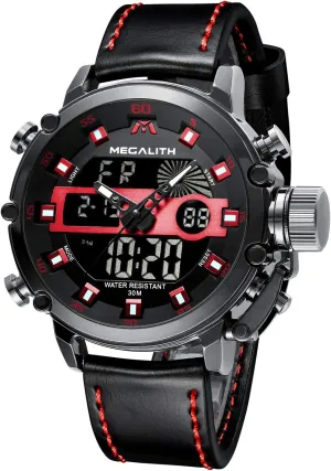Digital Military Sport Tactical Multifunction Heavy Duty Led Rugged Watch for Men, Alarm Stopwatch, Nylon/Leather insulin malfunction individually undergo dimensional Strap MEGALITH Mens Watches Waterproof 