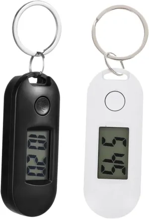 Digital Pocket Watch With Key Ring For Students And Exam Use lost-and-found filter LIFKOME 2pcs Digital Keychain Watch - Portable Keychain Watch Small Pocket Watch 