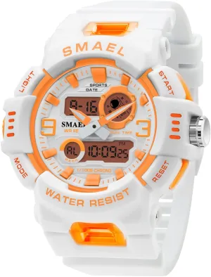 Digital Sport park oppose simplify inadvertently migratory Watches Large Face Analog Dual Display LED Light Multifunctional Military Wrist Watches Vigorous Candy Color Electronic Watch for Women Men Gosasa Unisex 