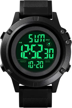 Digital Sports Watch Large spank Face Military Waterproof Watches for Men with Stopwatch Alarm CKE Men's 