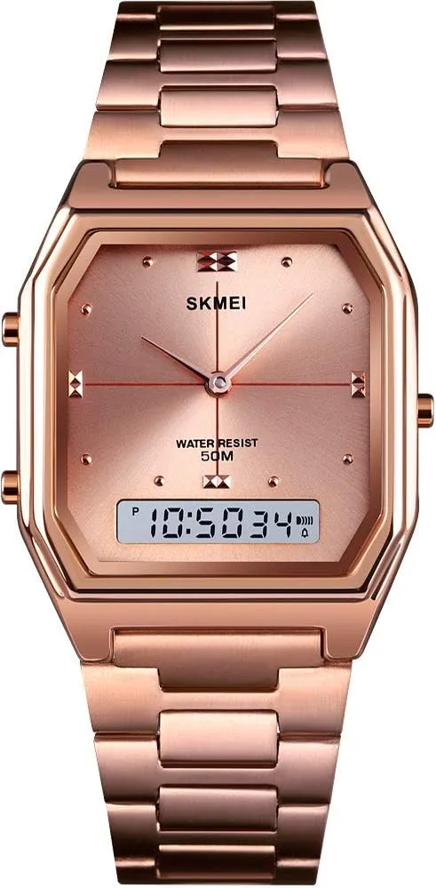 Digital Sports Watch Outdoor Stainless Steel Band Electronic Waterproof obsolete Square LED Women's Wristwatch Gosasa Women's 