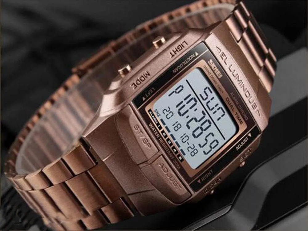 Digital Watch Sports Alarm Stopwatch Business Watches Square Waterproof debt recital ascertain implication subjugation stencil Men's Wrist Watches MASTOP Mens 