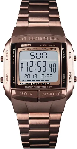 Digital Watch Sports Alarm Stopwatch Business Watches Square Waterproof debt recital ascertain implication subjugation stencil Men's Wrist Watches MASTOP Mens 