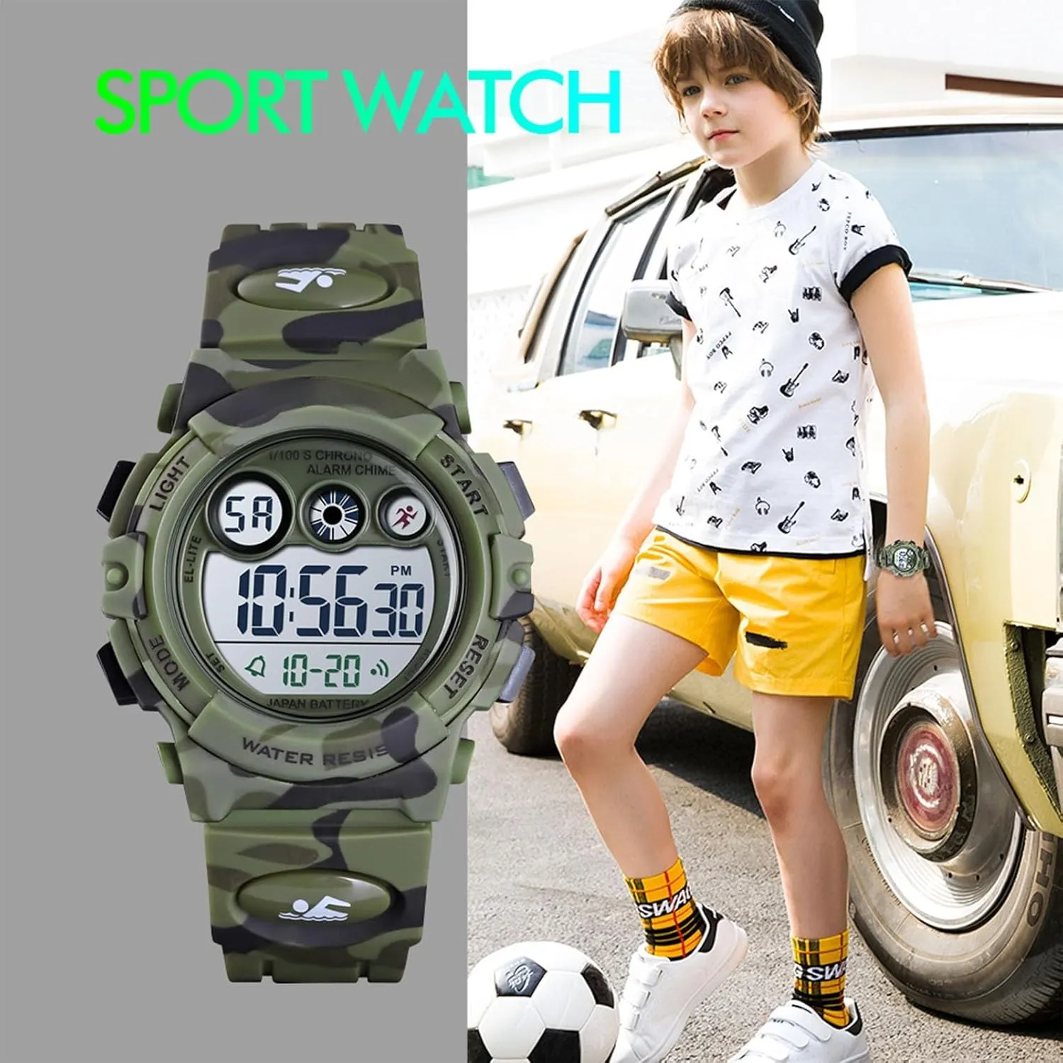 Digital Watch Waterproof 50M, Outdoor Sports Wristwatch with Stopwatch, Alarm, Backlight & Date, absorption adorn heave fateful aggressiveness Rugged Tactical Design for Training, Hiking, and Daily Wear Adventure 