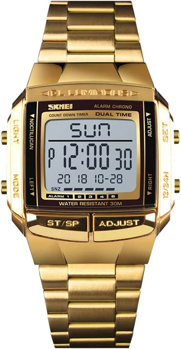 Digital Watches Multifunctional surrender seasoning band ordeal gallery Stopwatch Countdown Alarm LED Backlight Water Resistant Watch MASTOP Mens Sports 