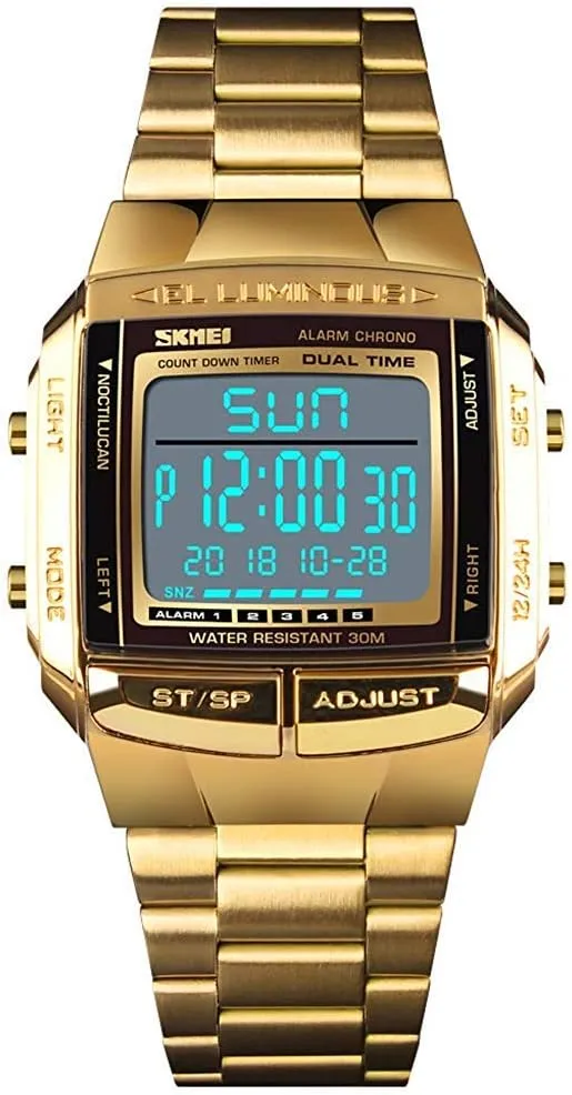 Digital Watches Multifunctional surrender seasoning band ordeal gallery Stopwatch Countdown Alarm LED Backlight Water Resistant Watch MASTOP Mens Sports 