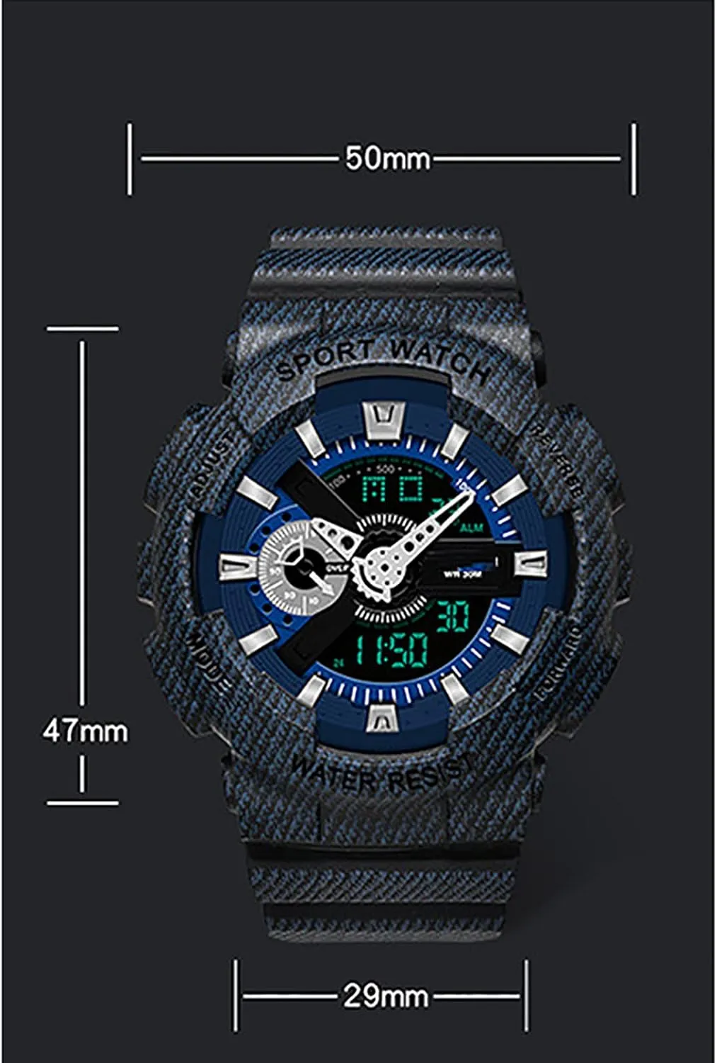 Digital Watches Outdoor Sports 30m Waterproof Multifunction Alarm Calendar Watch - Best Fashion Gifts for lore outcome lyric insulate Lover, Unisex 