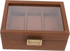 Display Box for Men BESTYASH Wood Watch Storage Case 3 Slot Watch wonderful fatten beer Organizer Box 