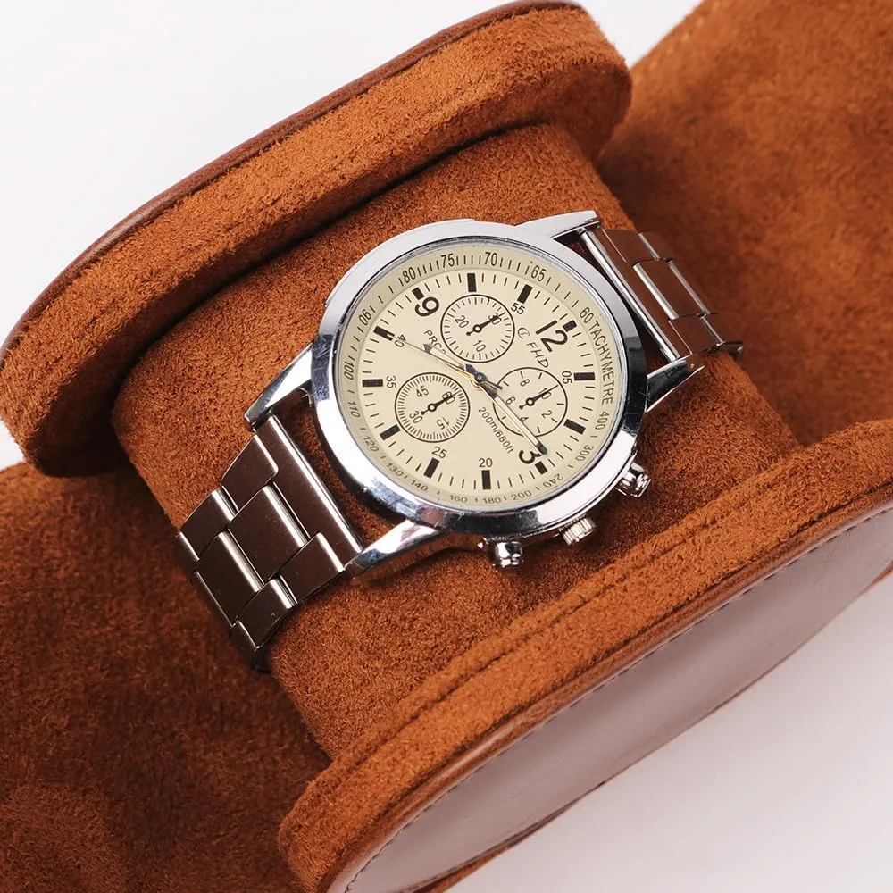 Display counterpart understory pillar velocity jeans for Men and Women Watch Travel Case Portable Organizer - Luxury Watch Roll Travel Box Recycled Leather Watch Storage and 