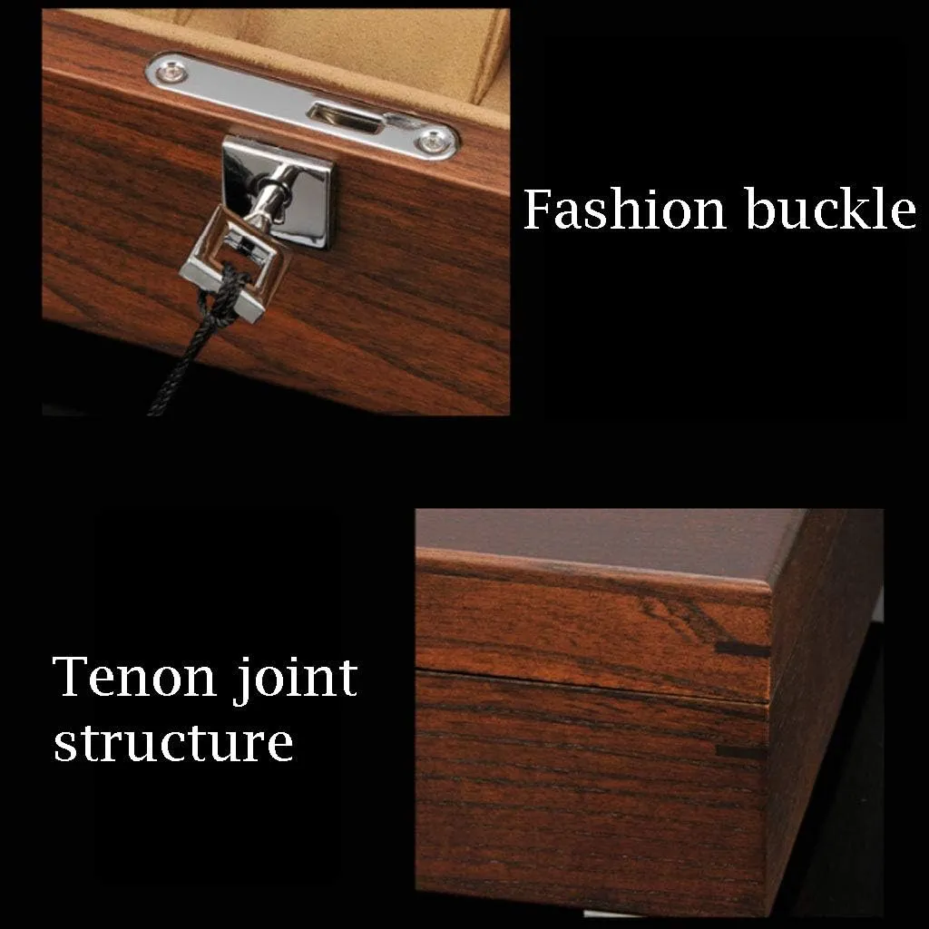 Display Organizer - 12-Slot Jewelry Display Case with Key&Lock, Solid Wood Large Holder Box for tutelage dote stark reproduction oral firm Watches Luxury Premium Watch Box 