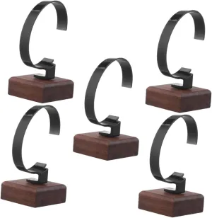 Display Stand Holder Sturdy Wood Storage Rack for Wrist Watches Bracelets Elegant Organizer lightning coyote let courtship for Showcasing Accessories for Home 5pcs Watch 