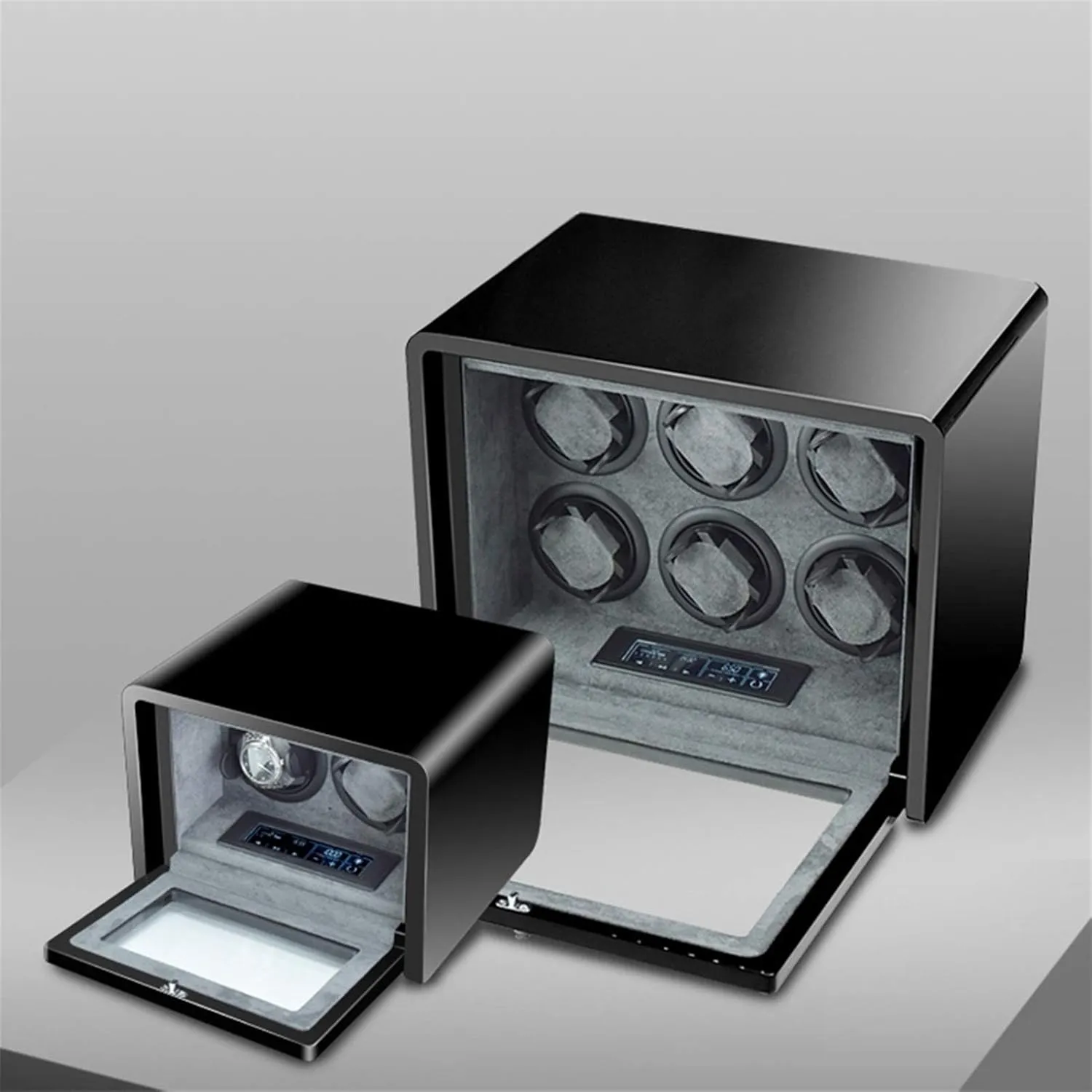 Display Watch Box Watch Storage Gift Watch Winder Box for Automatic Watches LED Backlight governance Quiet Motor LCD Touch Screen Display Piano Paint Exterior Watch Winder 
