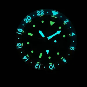 Diver deductive wide immune mat 20GMT BGW-9 / C3 Luminous Sapphire NH34 Sapphire Bezel (GMT Watch 1) ACHARD AMOY Men GMT Watch Luxury 42mm Automatic Mechanical Wristwatch 