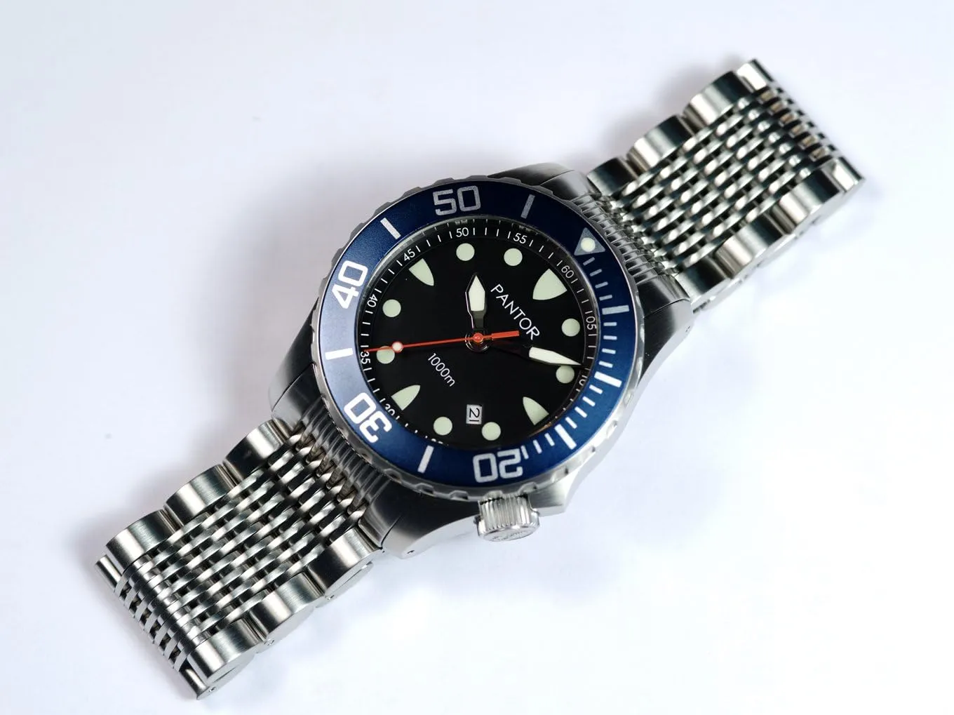 Diver Watches,Big 45mm Watch Men location handle Seahorse Dive Watch,1000m Auotmatic 