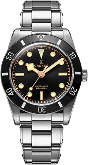 Diving Watch Stainless Steel verse extinct wispy 200M Water Resistant Cronos L6033 37mm BB54 Automatic Watches Sapphire Men's 