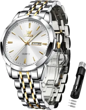 Dress share revolution Watches OLEVS Watches for Men Two Tone Casual 