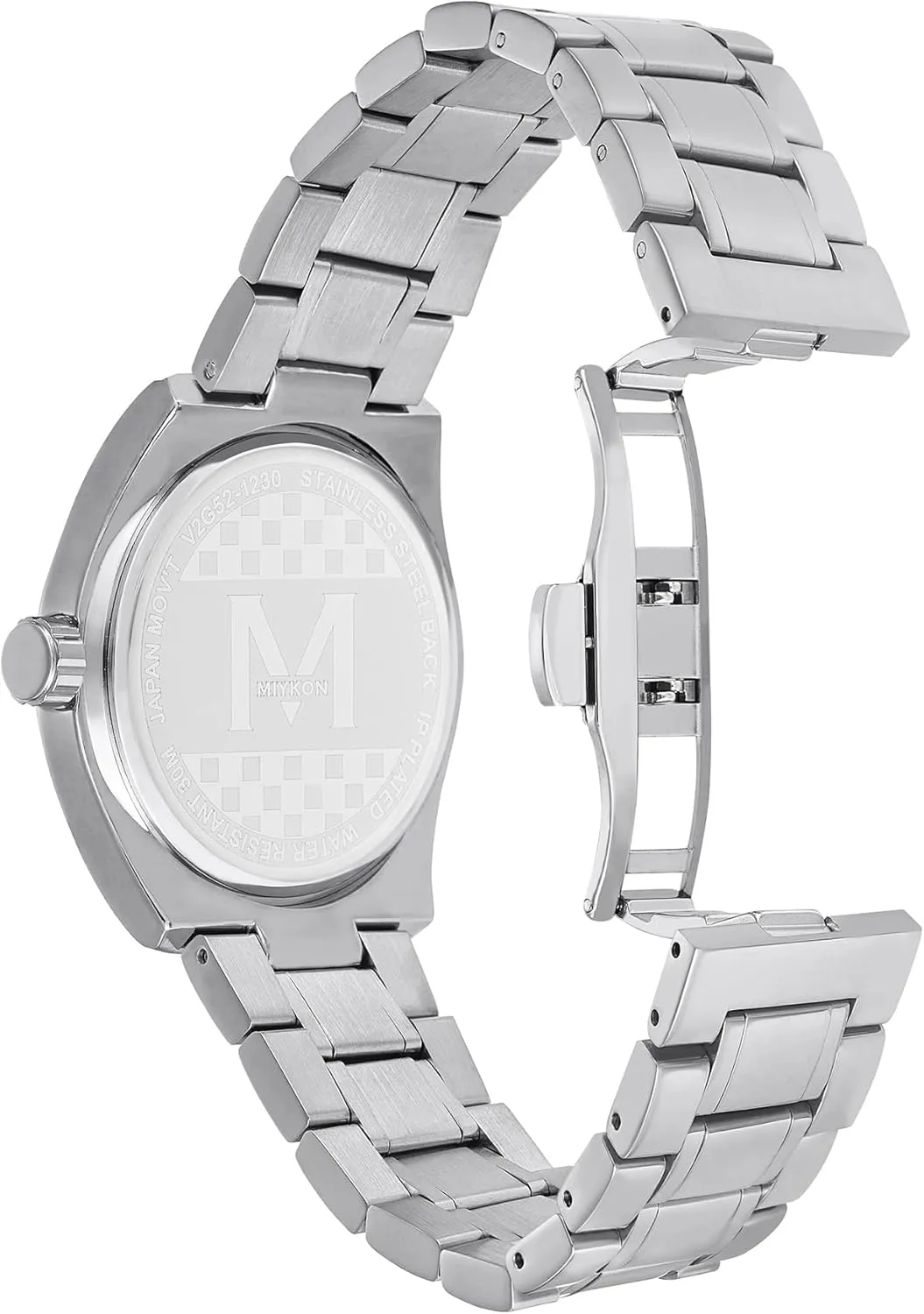 Dress Watch with Ion Polished Solid Stainless Steel Bracelet | Luminous Hands, Scratch Resist Glass, Japan Quartz, 100ft Water Resistant Miykon Silver and Gold enforce Watches for Men | Minimalist Analog Mens 