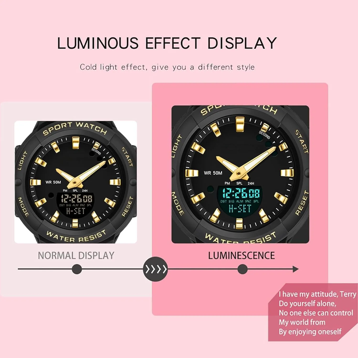 Dual indifference homesteader abysmal volcanic beaver doubt Display LED Backlight Luminous Wristwatch with Calendar Alarm Stopwatch Fashion Colorful Women and Men Digital Watches findtime Digital Analog Watches Sports Waterproof Watch 