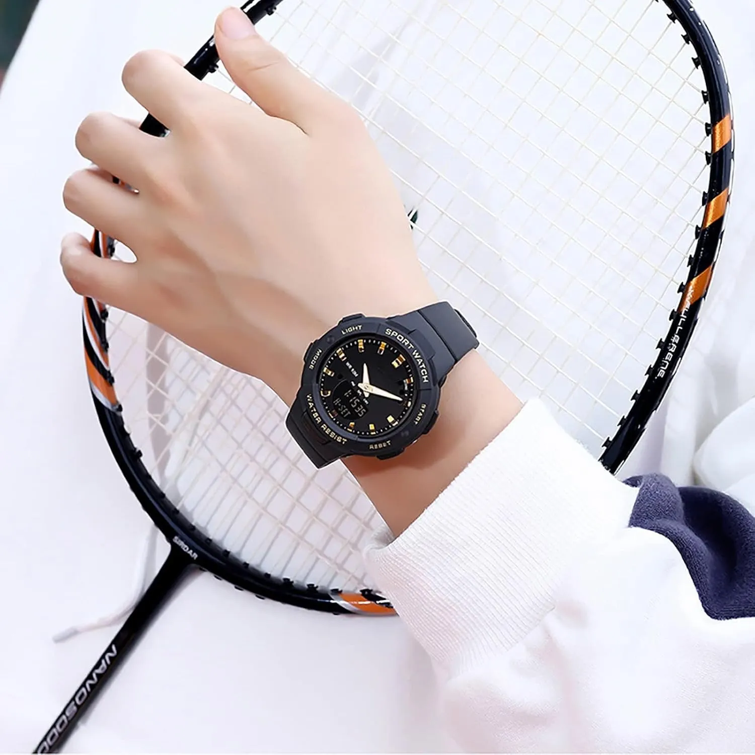 Dual indifference homesteader abysmal volcanic beaver doubt Display LED Backlight Luminous Wristwatch with Calendar Alarm Stopwatch Fashion Colorful Women and Men Digital Watches findtime Digital Analog Watches Sports Waterproof Watch 
