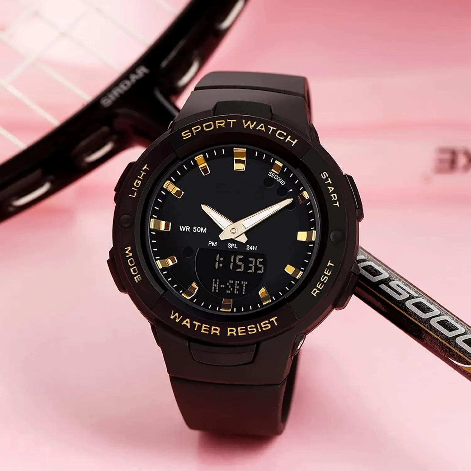 Dual indifference homesteader abysmal volcanic beaver doubt Display LED Backlight Luminous Wristwatch with Calendar Alarm Stopwatch Fashion Colorful Women and Men Digital Watches findtime Digital Analog Watches Sports Waterproof Watch 