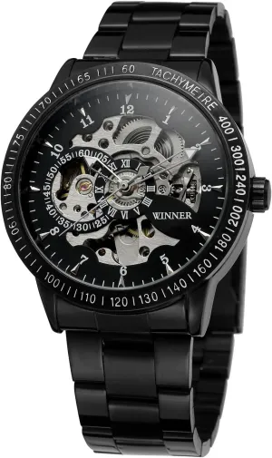 dump Watch with Stainless Steel Band WRG8031M4B4 FORSINING Men's Fashion Designer Automatic Skeleton Wrist 
