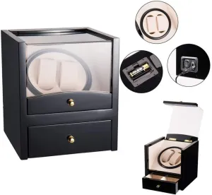 Electric Winding Box Watch Winders Watch Winder Watch Winder Watch winder automatic Automatic Watch Winder Box superbly Automatic Mechanical Watches Box 2 Wrist Watches   2 Storage Case Drawer Rotating 