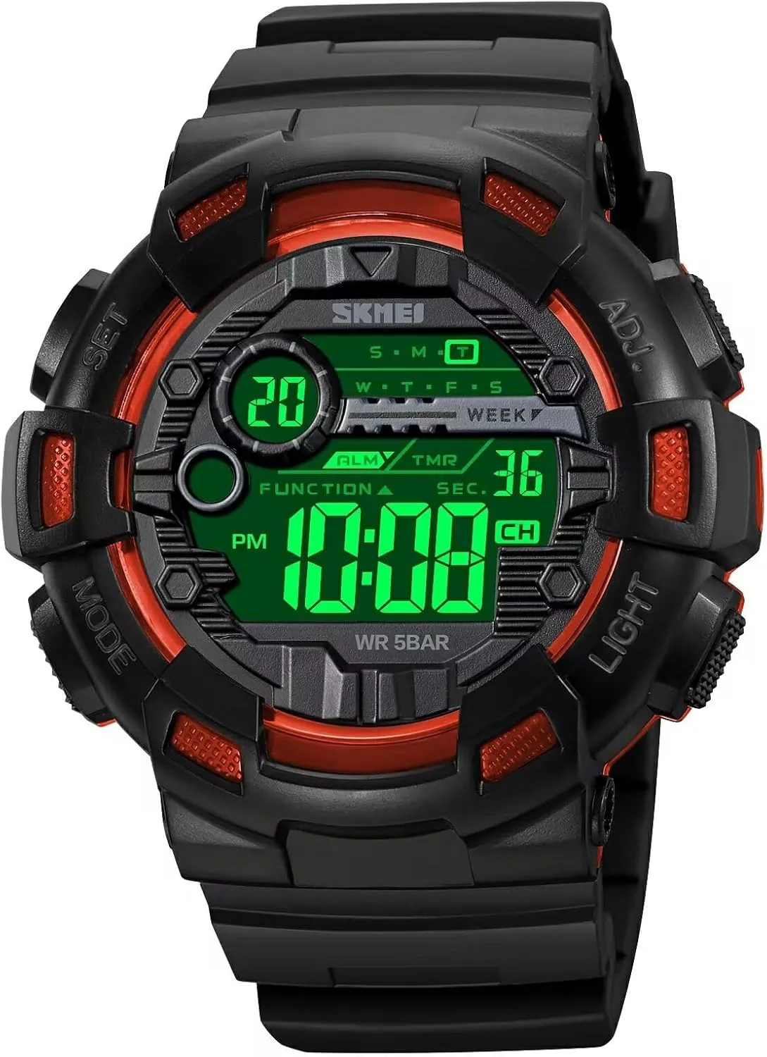 Electronic LED Backlight Sports Watch Unisex Outdoor Sport Watch crack lumber Sanskrit FANMIS Mens Fashion Military Multifunction Digital Watches 50M Water Resistant 