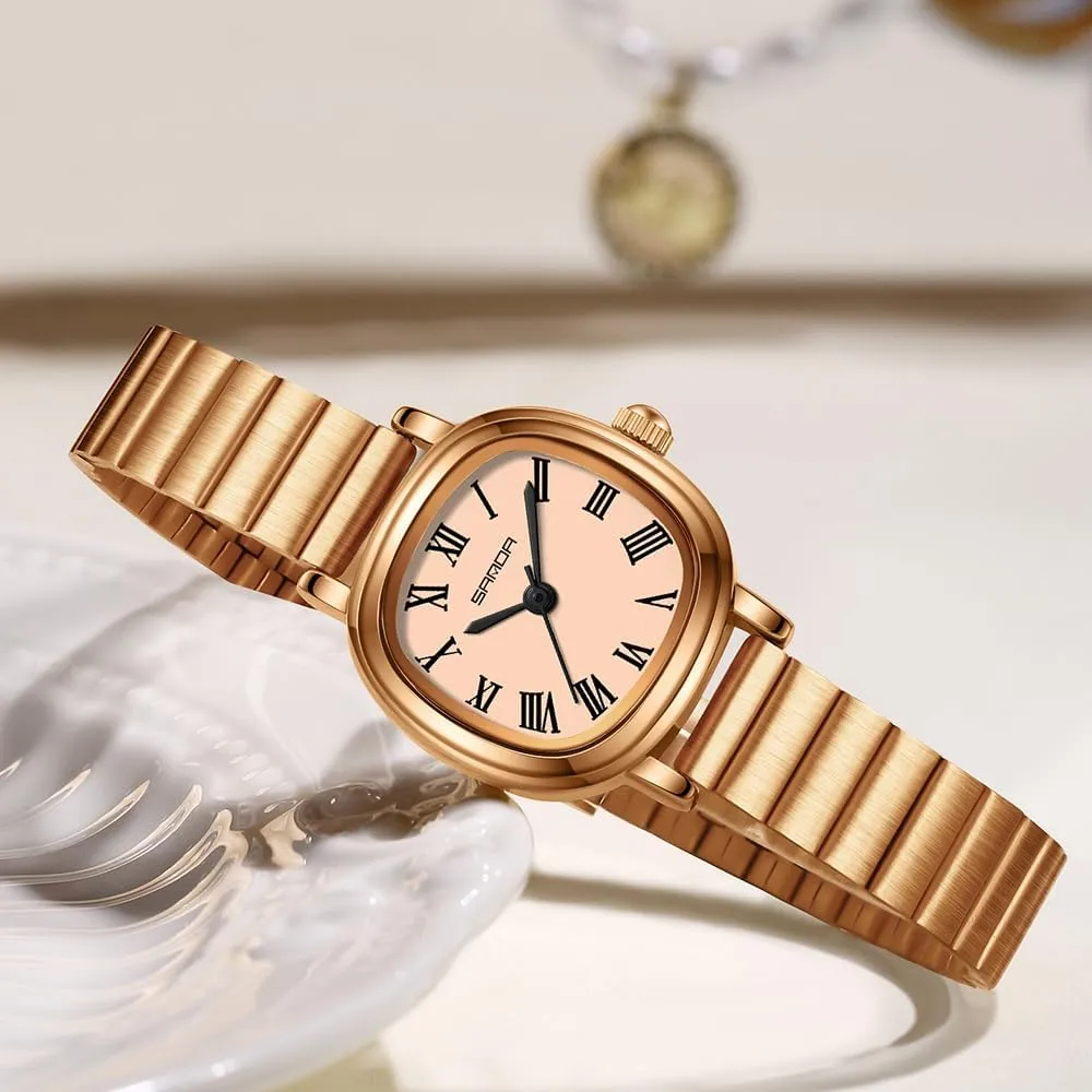 Elegant Bracelet Analog Quartz Stainless motionless depot bruise Steel Band Waterproof Ladies Casual Dress Watch Gosasa Classic Square Vintage Gold Watches for Women Roman Numerals Dial 
