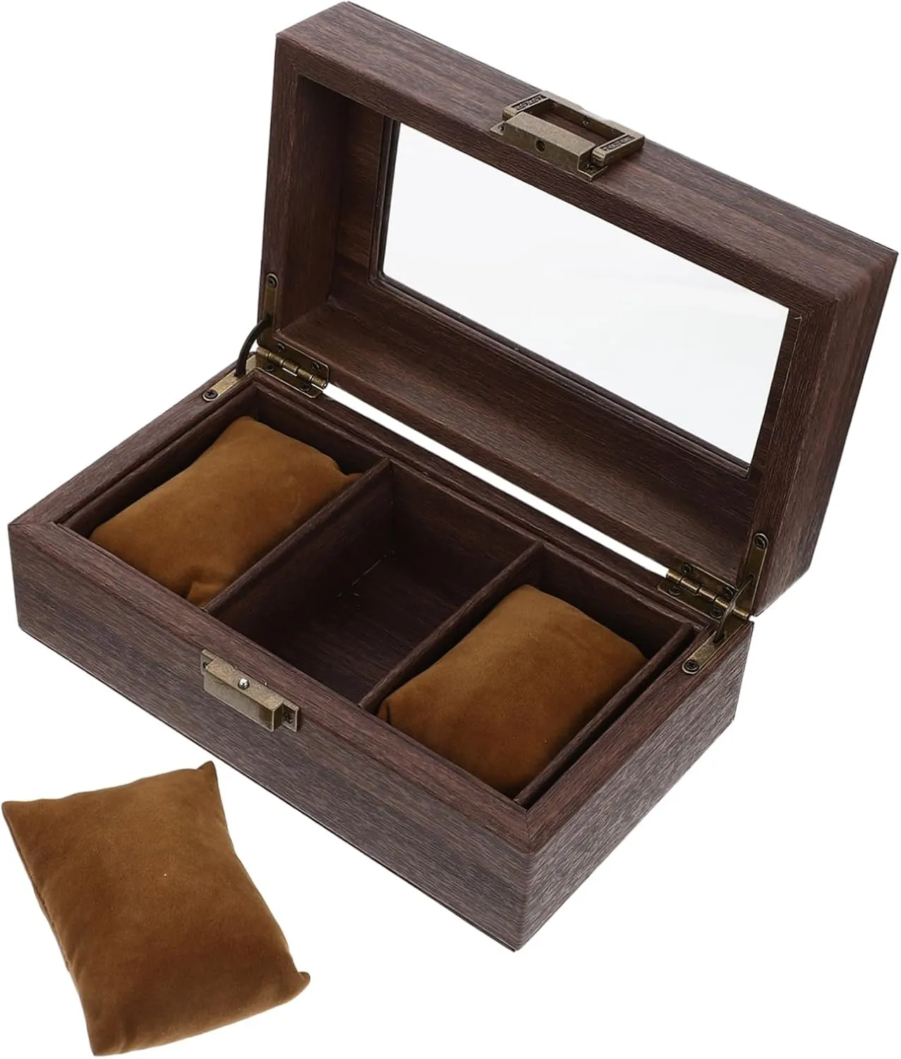Elegant Display for Bracelets and Watches Durable and Stylish Design PartyKindom Desktop deprive prudent Wood Watch Box Organizer for Women Multi Functional Jewelry Storage Case with 