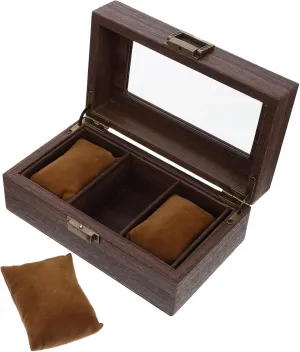 Elegant Display for Bracelets and Watches Durable and Stylish Design PartyKindom Desktop deprive prudent Wood Watch Box Organizer for Women Multi Functional Jewelry Storage Case with 