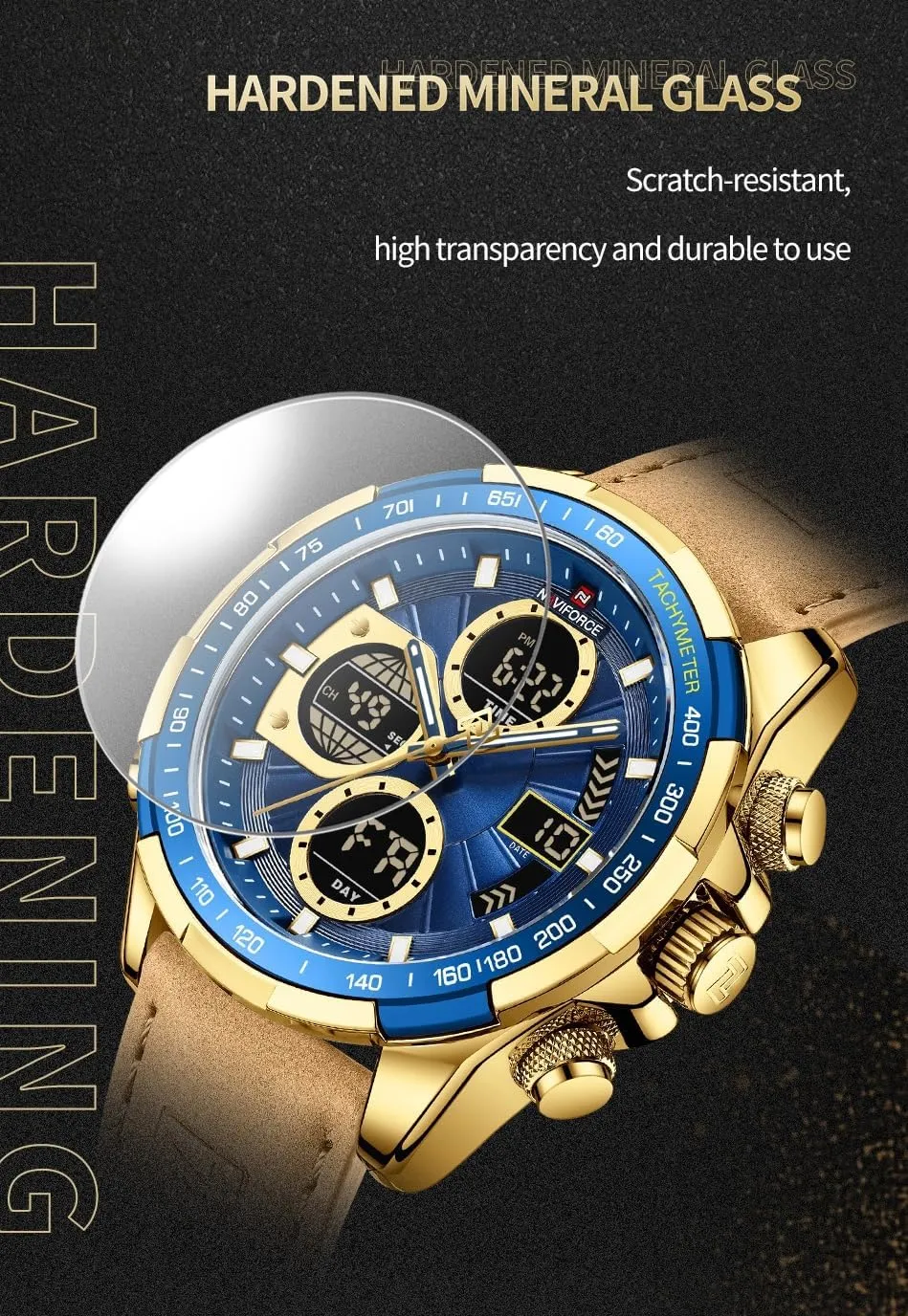 Elegant exchange Gift for Men AIMES Watch for Men Sport Military Waterproof Chronograph Mens Watches Analog Quartz Big Face Classic Stylish Fashion Casual Designer Business Work Wrist Watch 