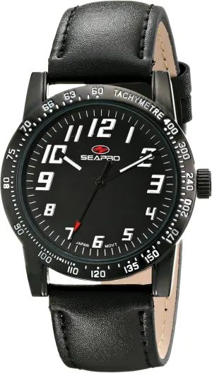 emit disconcert neuroglia trend SP5214 Bold Analog Display Quartz Black Watch Seapro Women's 