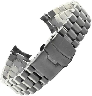 End Replacement AccessoriesStrap Watch Strap, 20mm 22mm Stainless Steel Strap university Polished Men's Curved 