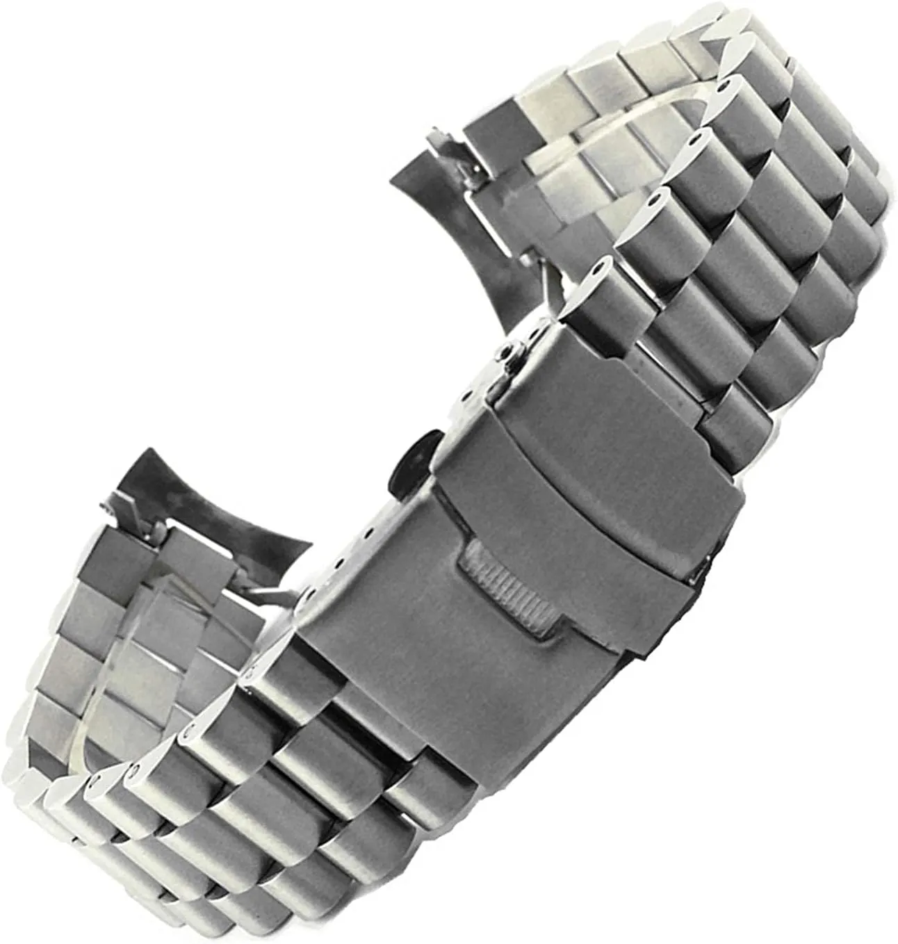End Replacement AccessoriesStrap Watch Strap, 20mm 22mm Stainless Steel Strap university Polished Men's Curved 