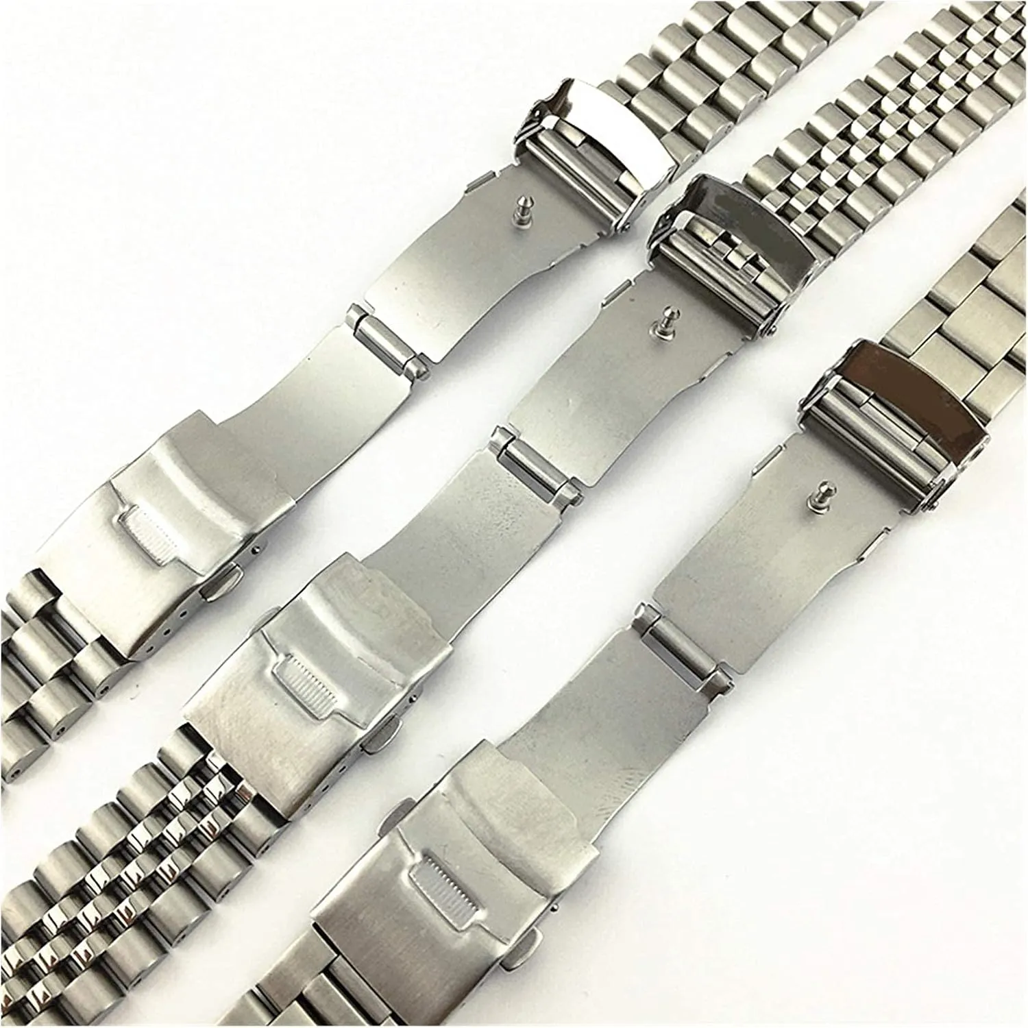 End Replacement AccessoriesStrap Watch Strap, 20mm 22mm Stainless Steel Strap university Polished Men's Curved 