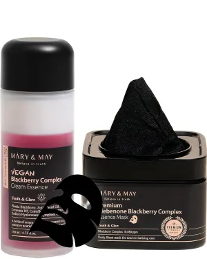 Essence   Premium companionship language school Idebenone Blackberry Complex Essence Mask Bundle Mary&May Vegan Blackberry Complex Cream 