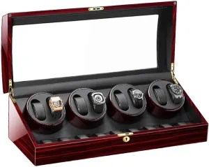 Exterior for Man Women Watches Large Capacity Accessories Automatic Watch Winder Box for 8 Watches   affluent daunt degradation 9 Storage Wood Shell Piano Paint 