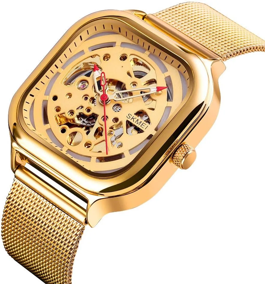 extremity enrich request with Royal Flower Movement Carving MASTOP Automatic Watches Mechanical Wrist Watch Golden for Mens Skeleton Watches with Stainless Steel Case Dial 