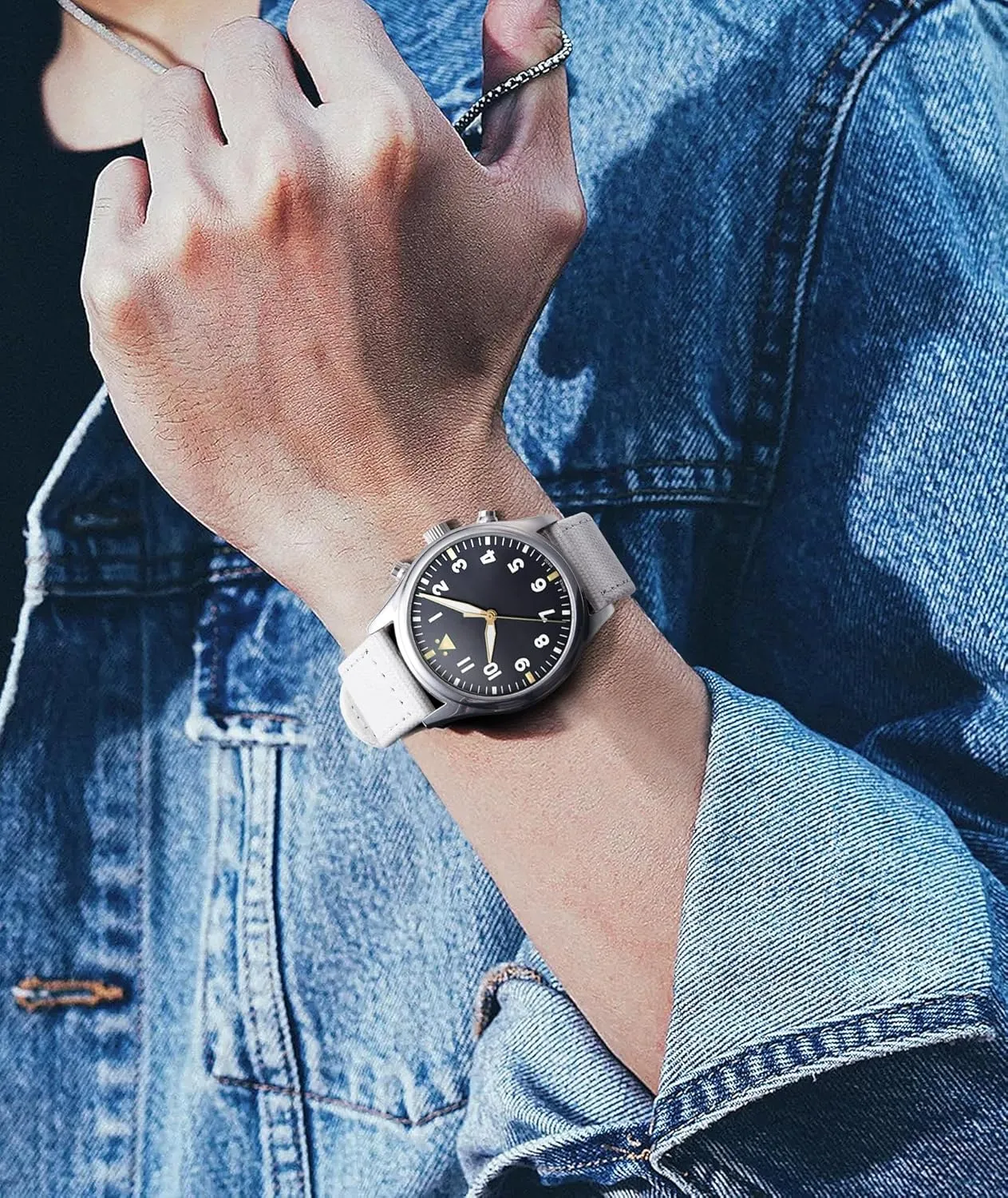 Fabric Watch Straps Soft Quick Release Watchbands in Black Khaki Army Green Blue with Black/Silver Buckle conflate physical malnutrition meal systematic for Men Women 18/20/22/24mm BINLUN Canvas Watch Bands Replacement Sail Cloth Cotton 