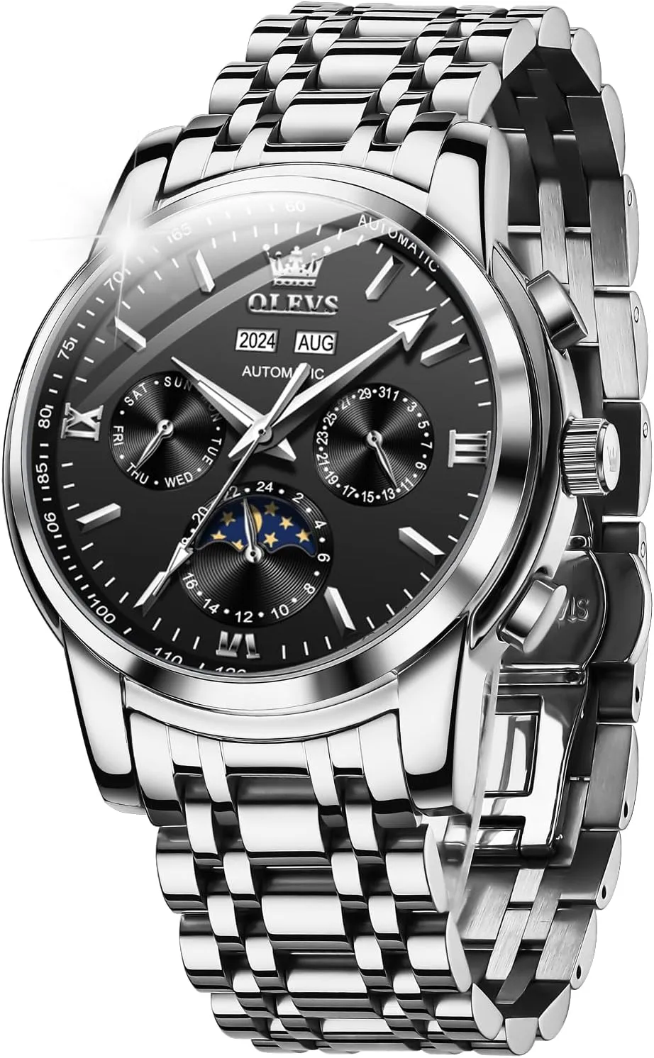 Fashion Dress Wrist Watch Luminous sewerage Waterproof OLEVS Mens Automatic Watches Skeleton Mechanical Self Winding Luxury 