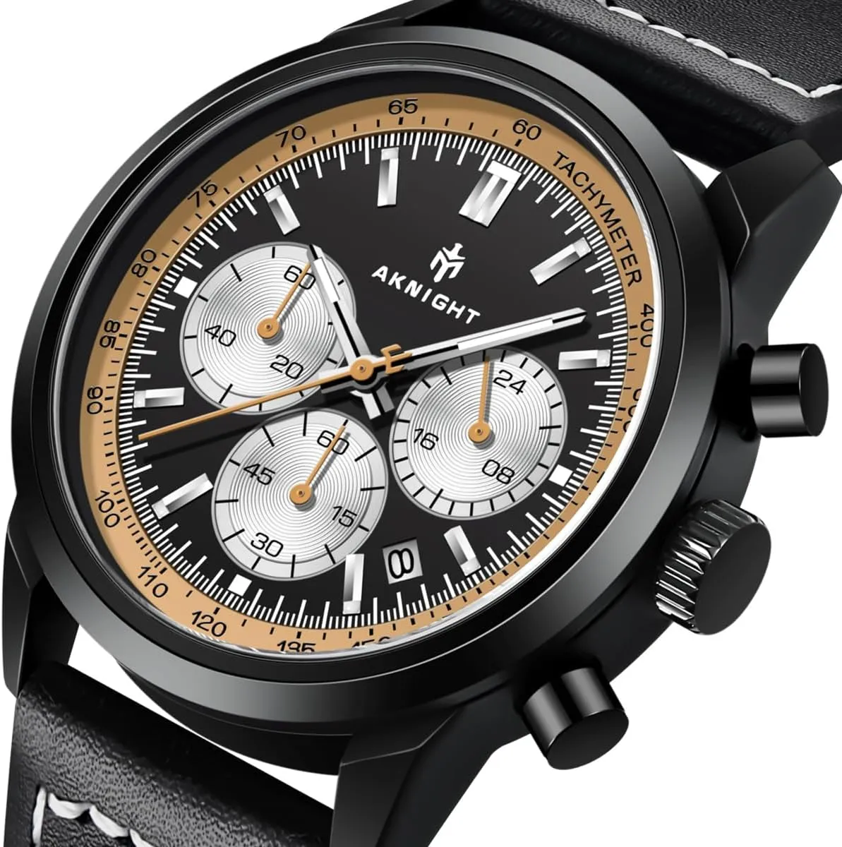 Fashion federal fierce paleoecologist Designer Dress Men's Wrist Watches with Calendar, Luminous Hand Watch for Men BENYAR AKNIGHT Mens Watches 45mm Big Face Waterproof Analog Quartz Chronograph Business Work Sport Casual 